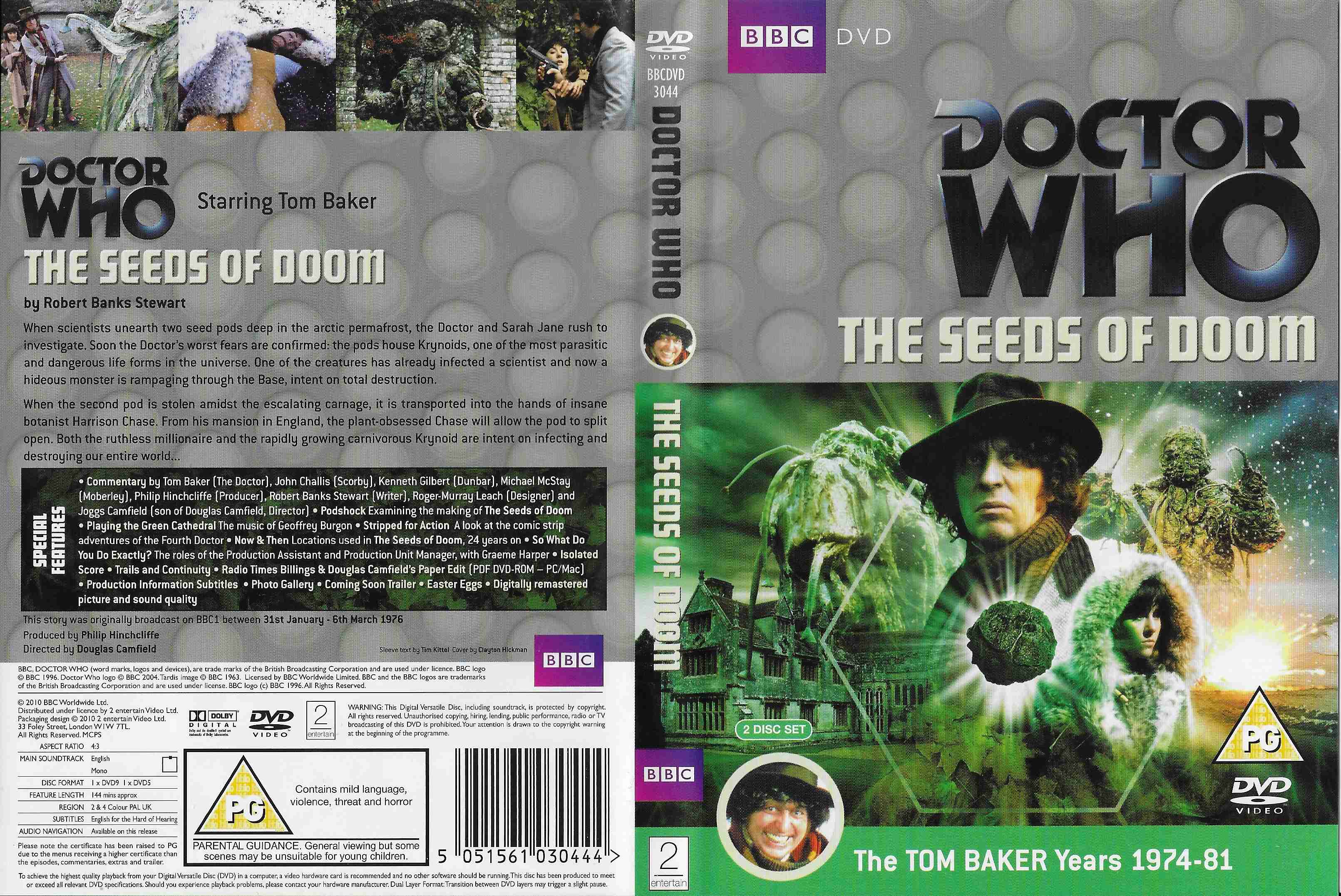 Picture of BBCDVD 3044 Doctor Who - The seeds of doom by artist Robert Banks Stewart from the BBC records and Tapes library